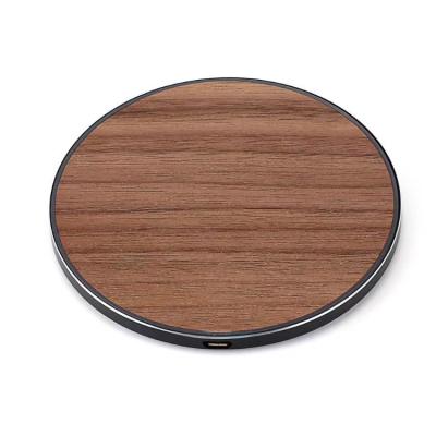 China Reusable 15W Wireless Phone Charger With Customized Logo Wooden Material for sale