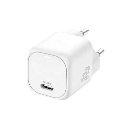 China 33W Reusable PD Gan Fast Charging Type C Mobile Phone Wall Charger For iPhone Samsung for sale