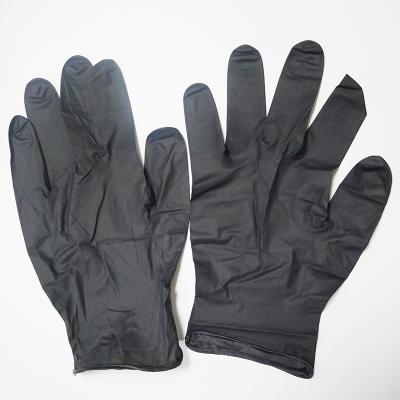 China Disposable Nitrile Glov Food Grade Black Powder Synthetic Nitrile Free Gloves for sale