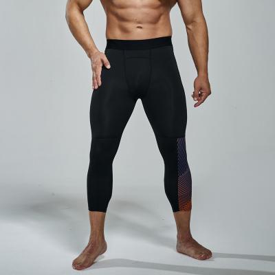 China Men's Yoga Gym Vacuum Compression Sports Active Cool Dry Pants Baselayer Breathable Running Workout Gaiters Tights for sale