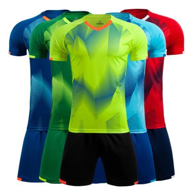 China Customized Breathable Quick Dry Team Soccer 2pc Short Sleeve Quick Dry Uniforms Training Blank Football Tank Top Set For Adult Kids for sale