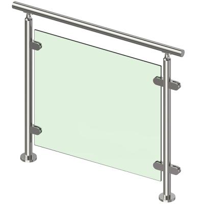 China Modern Glass Railing Hardware Modern Spit Glass Railing / Outdoor Hardware Indoor Installation for sale