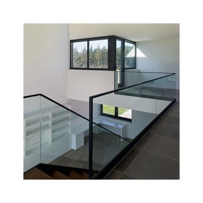 China Modern Aluminum Glass Railing U-Channel Staircase Balcony Balcony Glass Balustrade for sale