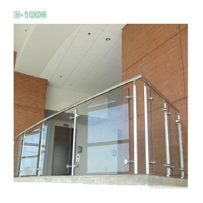 China Modern Contemporary Post Stair Glass Railing Canada With Low Price for sale