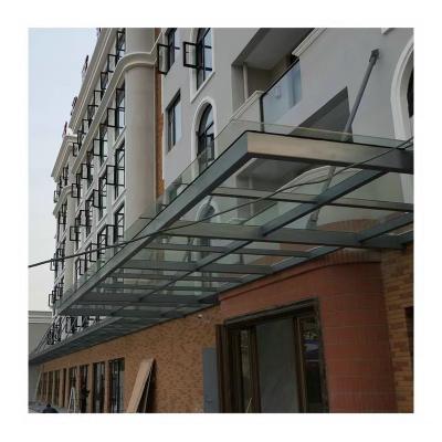 China hotel & apartment & Brand New Iron Curved Canopy Bed Frame Luxury Office Building Entrance Door Mirror Glass With CE Certificate for sale