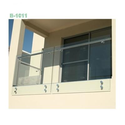 China Modern aluminum glass balustrade frameless glass balustrade exterior aluminum balcony railing u-channel for sale