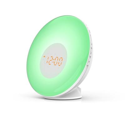 China Radio Sleep Trainer Sunrise Alarm Clock Wake Up Light With FM Radio for sale