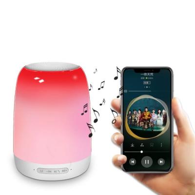 China Modern Usb 2 In 1 Rechargeable Wireless Speakers Blue Tooth Led Lamp Tooth Speaker Blue Night Light for sale