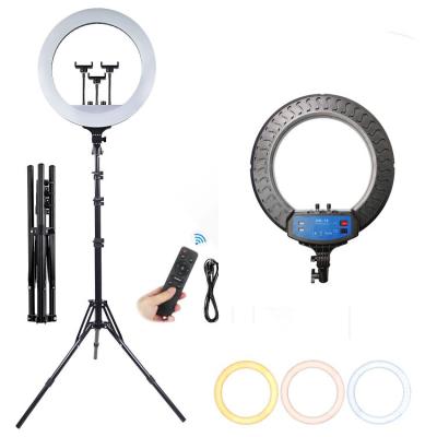 China Makeup Ring Light Remote Contol 18 Inch High Bright Dimmable Widescreen 3000K-6000K Ring Light With Tripod Stand For YouTube Visual TIK Living TOK for sale