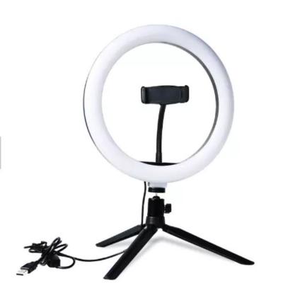 China Makeup Ring Light Led Desktop 10 Inch 3 Modes 10 Levels Brightness LED Ring Light Selfie Ring Light with Tripod Stand for Live Broadcast for sale