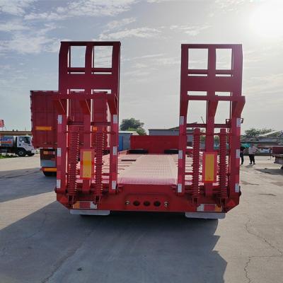 China Mechanical Suspension/Air Suspension Semi-Trailer 3 Axle 4 Axle Low Bed Truck Semi Trailer for sale