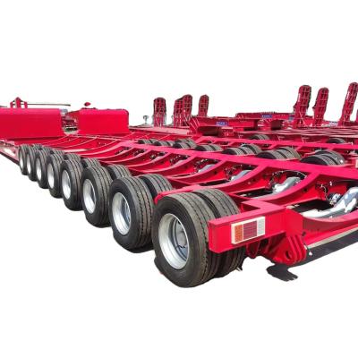 China Truck Trailer 2 Axle 20ft 40ft Shipping Container Chassis met Gooseneck Skeleton Truck Frame Semi Trailer Te koop