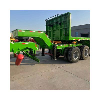 China 100 Ton 3 Axles 40ft Double Link Supper Flatbed Skeleton Chassis Semi Trailer for sale