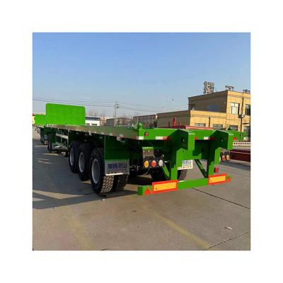 China Heavy Duty Super Link Trailers Flatbed Container Trailer Semi-Trailer with 13T Axle for sale