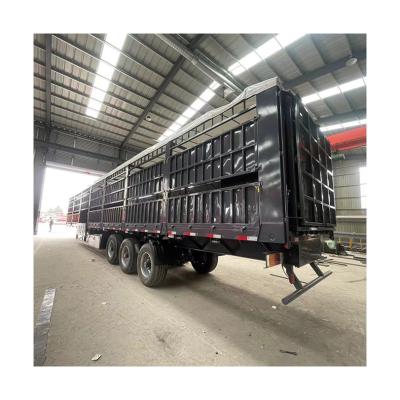 China 2 Axles 13M 60Ton Selling Units Single item Fence Animal Transport Fence Semi Trailer for sale