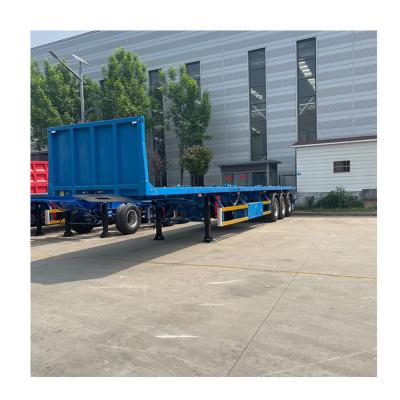 China 30 Ton 40 Ton 60 Ton Container Trailer 3 Axle 4 Axle Tractor Flatbed Semi Trailer for sale