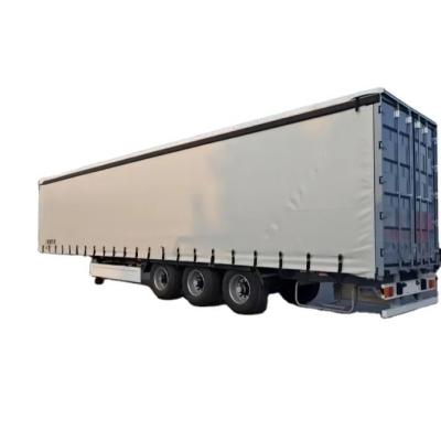 China 15-Day Production Time 3-Axle 60-Ton Truck Trailer with PVC Side Curtain Semi-Trailer for sale