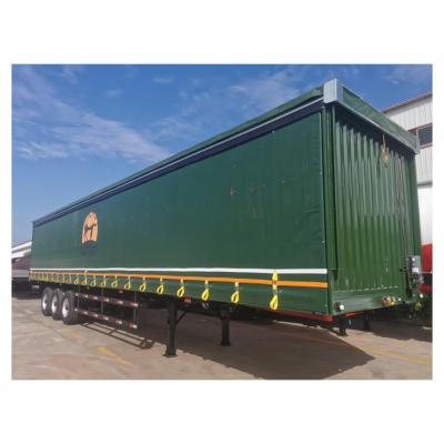 China Truck Trailer 40 Ft. Steel Curtain Side Semi-Trailer with Canvas Sliding Semi-Trailer for sale