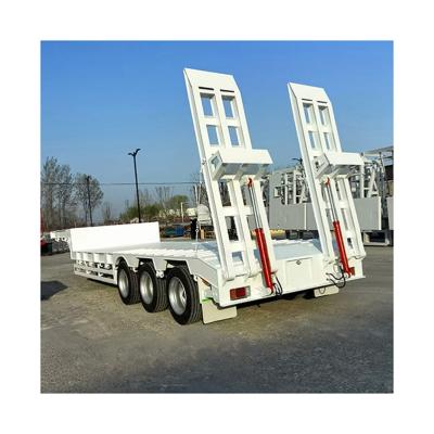 China Steel Flatbed Semi Trailer 3 Axle Low Flatbed Semi-Trailer for Limited Time Truck Trailer for sale