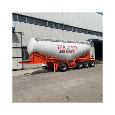 China Customizable 3 Axle Dry Bulk Cement Powder Tanker for Suspension Mechanical Suspension for sale