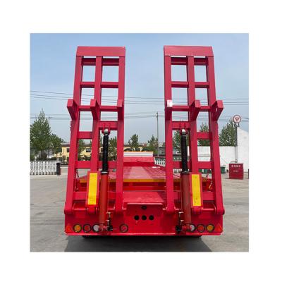 China Customizable Semi Trailers Widened Design 40Ft 60Ft Flatbed Low Bed for Transportation for sale