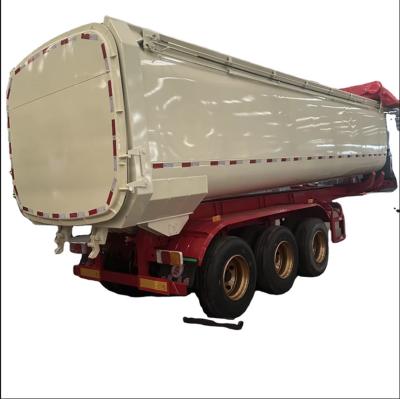 China Heavy-Duty Steel Tank-Type Rear Rollover Semi-Trailer for Sand and Gravel Transport for sale