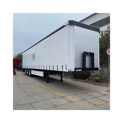 China Customers Optional Utility Trailer Cargo Transport Box Type Side Curtain Semi-Trailer for sale