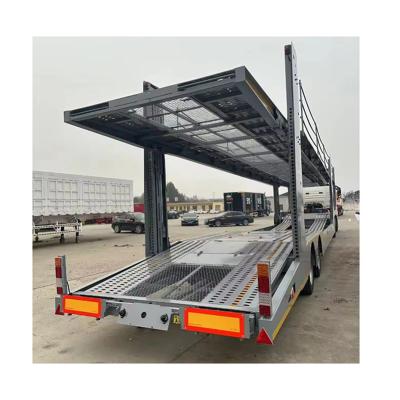 China Double Deck 7/8/9 Car Hauler Trailer Steel Semi-Trailer with Double Decks for sale