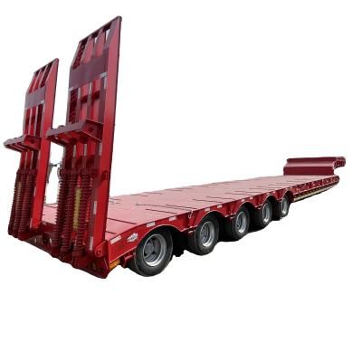 China 40TON Max Payload Lowboy Trailer Heavy-Duty Trailer for Equipment Transportation for sale