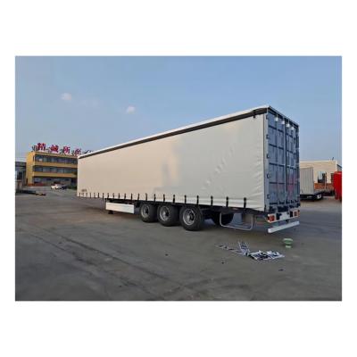 China Customizable Side Curtain Pvc Semi Trailer Truck Trailer 60T Max Payload for sale