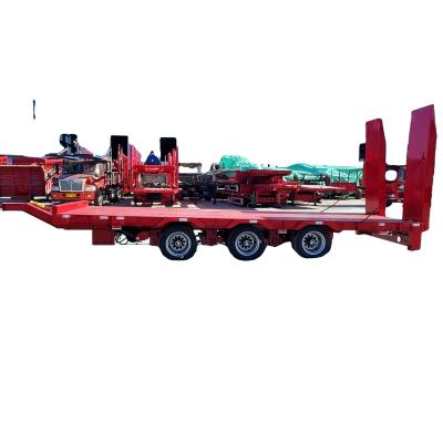 China Buyer's Request 30 ton lowboy heavy duty chassis towing trailer for Asia and Africa for sale