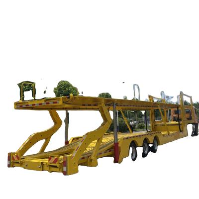 China Truck Trailer Large Capacity 2 3 Axle Car Carrier Semi with Double Deck Steel Chassis for sale