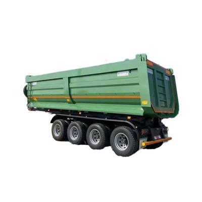 China Customizable Capacity 20Cbm Two Axle Dump Tipping Trailer Mechanical Suspension for sale