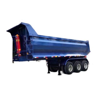 China Steel Sand Truck Trailer Hydraulic Tipper Dumping Tipping End Dump Semi Trailers for sale