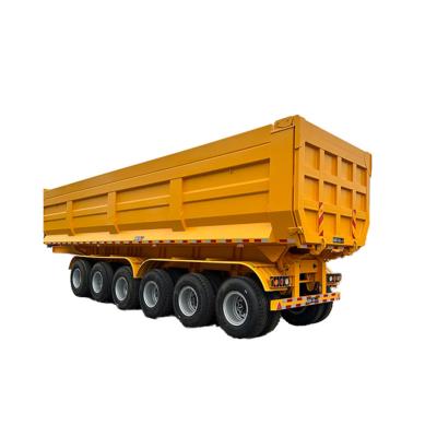 China 3 Axle 4 Axle Dump Trailer Load 40-50Cbm U Shape Tipper Trailer for Heavy Cargo Loads for sale