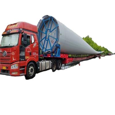 China Gemaakte uitbreidbare windmolen Turbine Blade Transport Low Bed Truck Semi Trailer Te koop