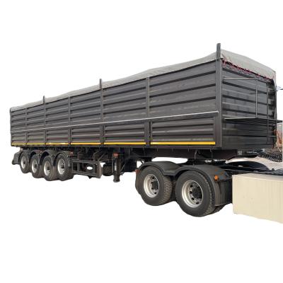 China Transport Sand with Ease 40 Ton 50 Ton 4 Axle Side Tipper / Rear Dumper Semi Trailers for sale