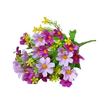 China Hot Selling Artificial Flower 28 Silk Small Daisies For Props Wedding Activities Decoration Photo Home for sale