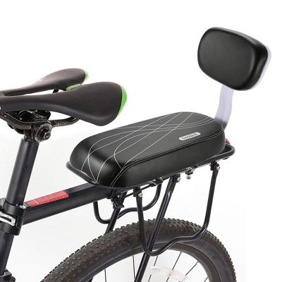 China Eco-Friendly PU Leather Soft Cushion MTB Bike Back Seat Baby Carrier Baby Rear Bicycle Seat With Rest Child Rear Carrier for sale