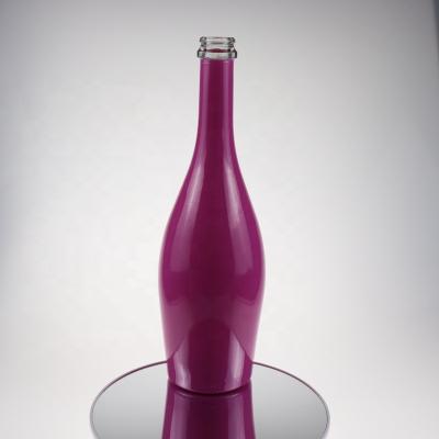 China NCT-286 Custom Painted Beverage Color Champagne Sparkling Wine 750ml Glass Bottle for sale