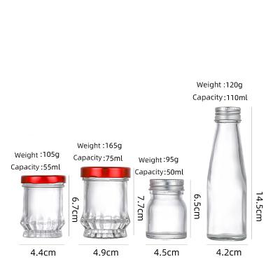 China Wholesale 40ml 85ml 125ml Bird's Nest Jar factory 55ml 80ml 115ml 145ml 160ml jam sauce jar with lid for sale