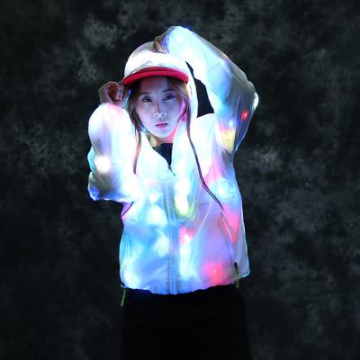 China Light Led Clothes Hip Hop Dance Led Clothes Light Up In Dark Jacket for sale