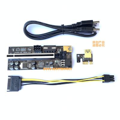 China Riser Express VER009C Plus Indicator Light 3pcs 8 Capacity Riser PCIE 1x to16x USB 3.0 Expansion Card for sale