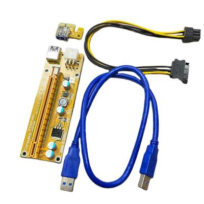 China VER009 4 Solid Riser Capacitor PCI-E Riser 1X Express To 16X Riser Card Supplement for sale