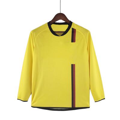 China Shirts & Tops Wholesale Various High Quality Retro Football Clubs Mens Football Long Sleeved Yellow Sublimated Football Jerseys for sale