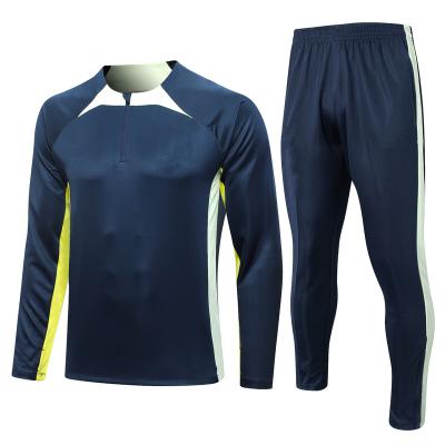 China Sets Wholesale Royal Blue Mens Long Sleeve Football Training Wear Soccer Jerseys Sportswear 2023-2024 High Quality for sale