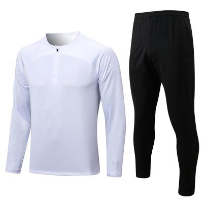 China 2023-2024 Low Price Hot Selling Men's Sets Long Sleeve Soccer Training Wear White Football Clothes Sportswear for sale