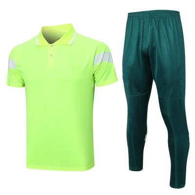 China Sets Wholesale New Season Sublimated Polyester Single Sports T-Shirts In Fluorescent Green Men Tracksuit for sale