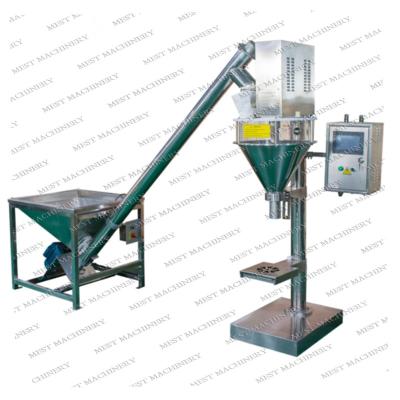 China Semi Automatic Food Coffee Flour Chili Powder Filler Auger Screw Detergent Powder Filling Machine for sale