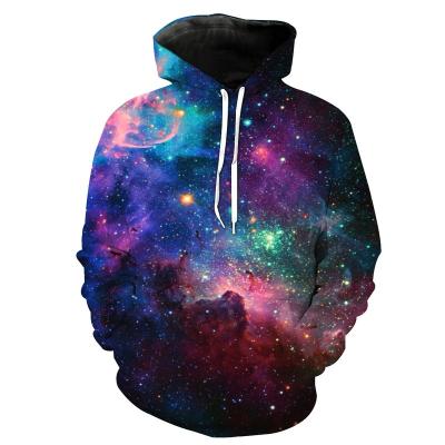 China Oversized Anti Wrinkle Galaxy Pullover Men Sublimation Printing 3d Digital Printing Hoodie for sale